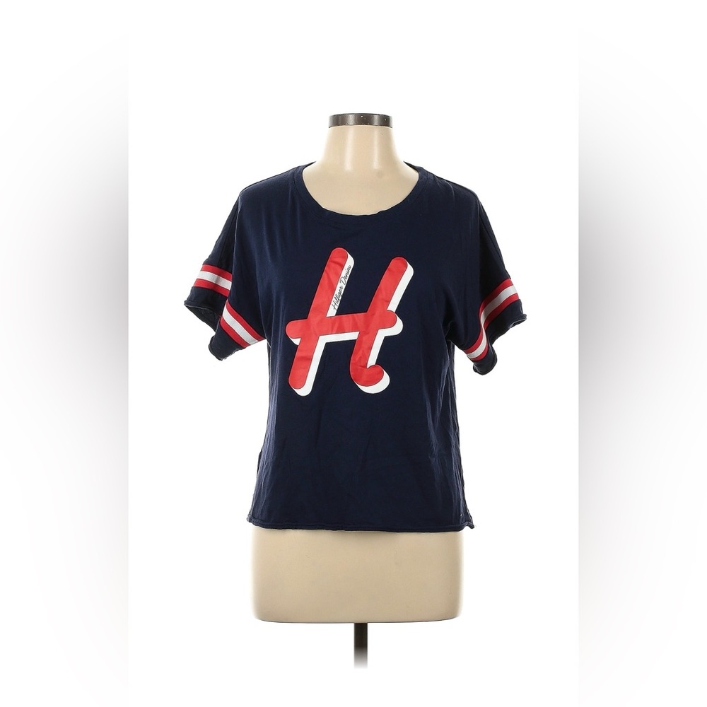 Vintage Hilfiger Denim T-Shirt with Red 'H' Logo